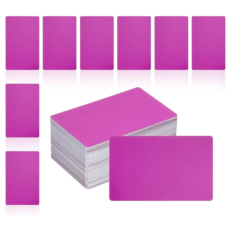 Dependable-200Pcs Metal Business Card Blanks,1/64 INCH Thick 3.4X2 Inch Aluminum Laser-Engraving Materials Unique Cards