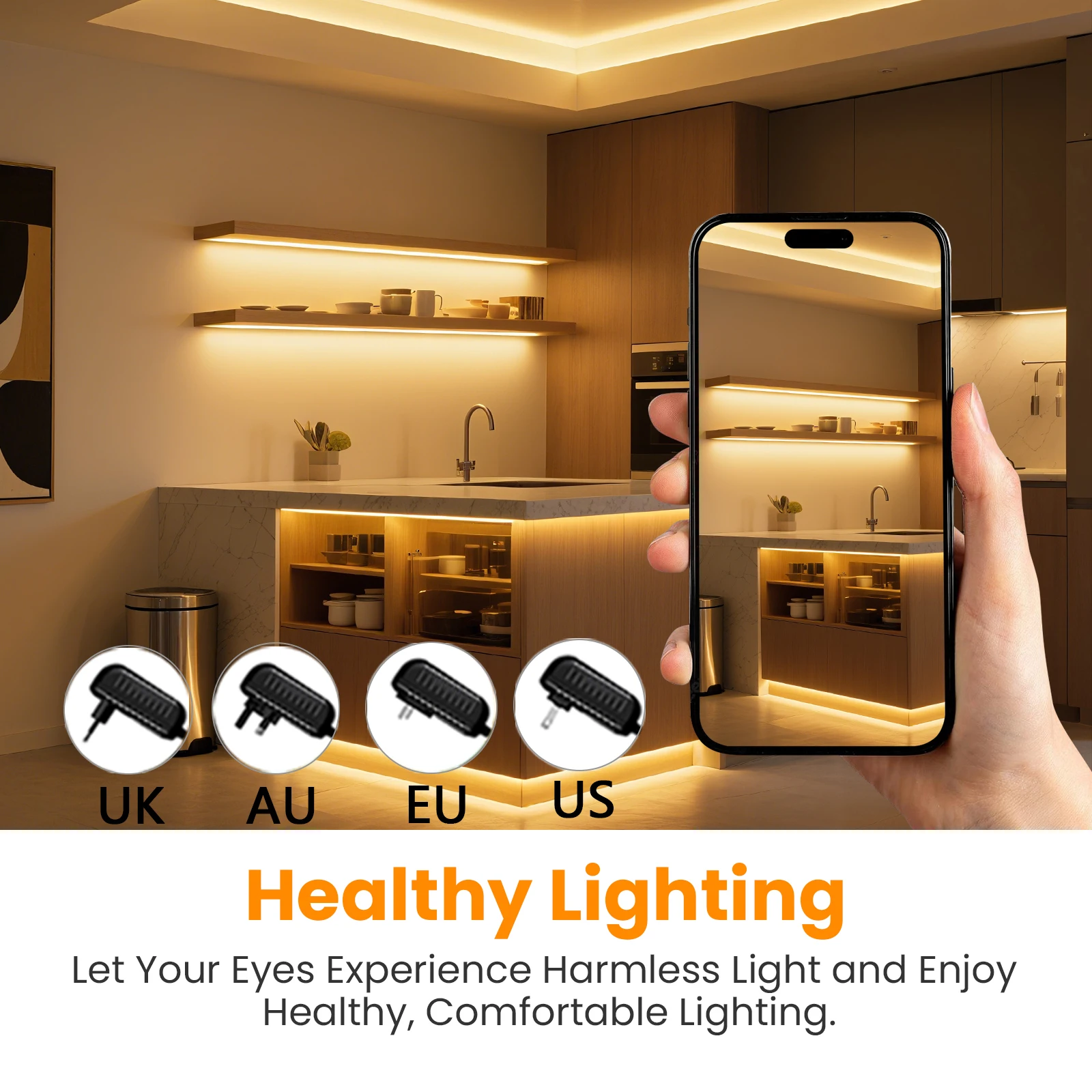 WiFi 23Key Remote DC12V 24V COB LED Neon Strip Light With EU UK US AU Plug 3000K 4000K 6000K Waterproof Flex Tape 320LED 0.5m 9m