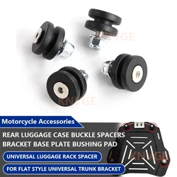 4PCS Plastic Universal Motorcycle Rear Luggage Case Tail Top Box Helmet Trunk Bracket Base Plate Bushing Pad Buckle Spacers