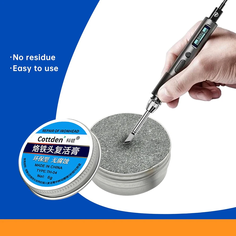 Soldering Tip Tinner Cleaner, Lead Free Oxidation Cleaning Paste, Refresher Tip Tinner Flux, Soldering Tip Cleaning