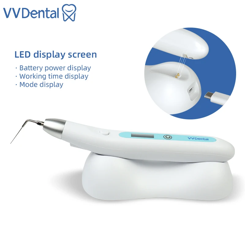 

VVDental Dental Sonic Endo Activator Wireless LED Root Canal Irrigator Endodontic Tools With 5 Tips Dentistry Instrument