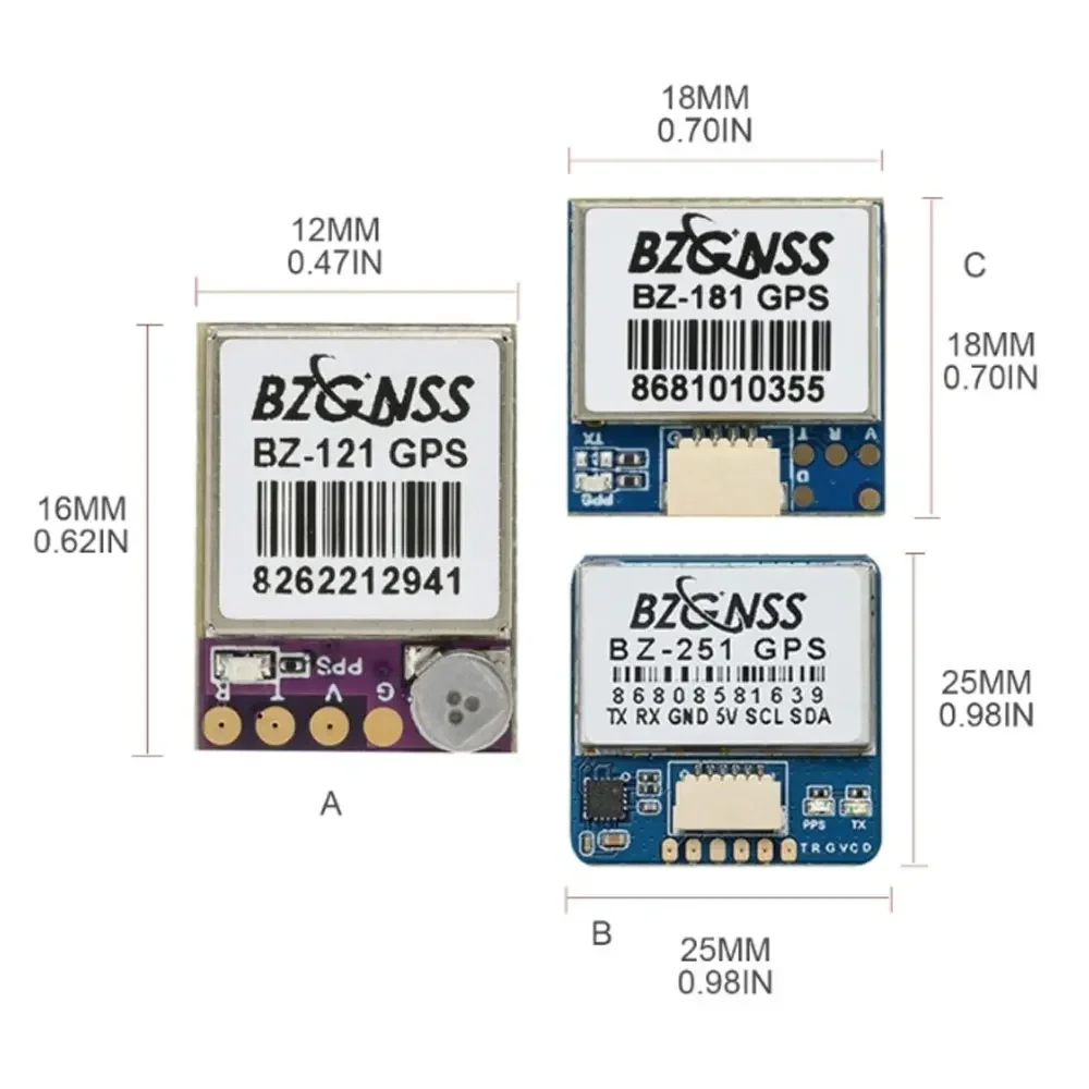 BZGNSS BZ-251 BZ-181 BZ-121 módulo GPS protocolo Dual FPV retorno Hover F7 F4 Control de vuelo ala fija retorno piezas de Dron de rescate