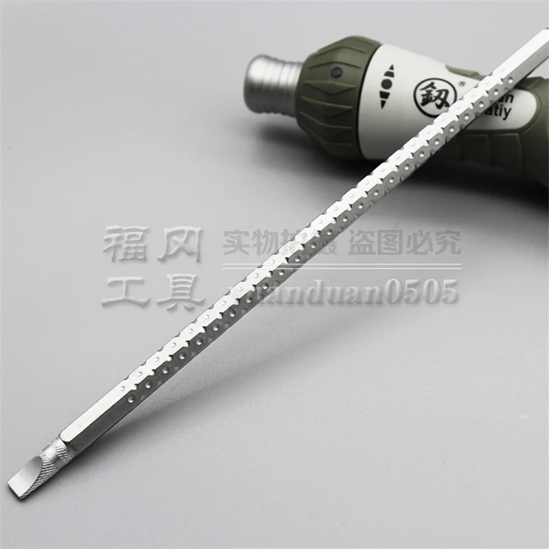 Japan Fukuoka Tools Industrial-grade Telescopic Reversible Ratchet Dual-purpose Screwdriver Household Screwdriver Electrician