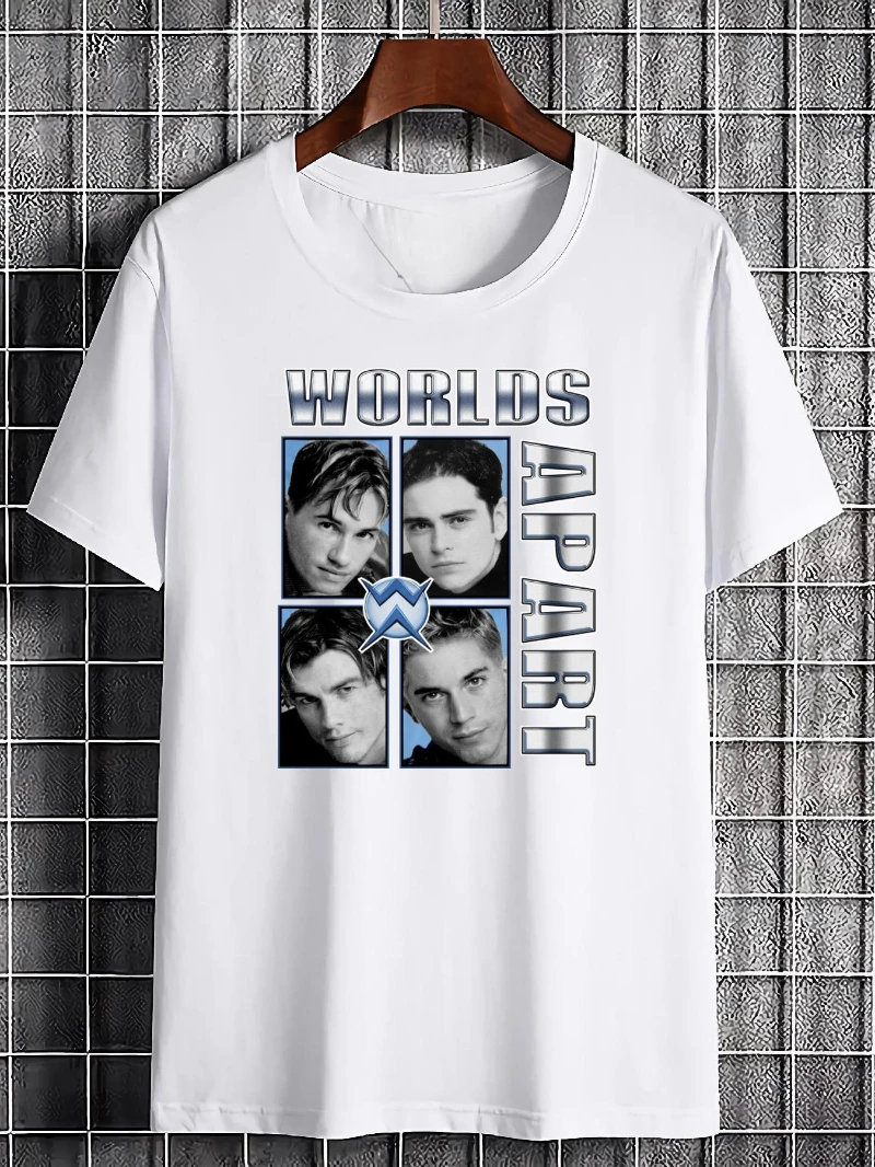 WORLDS APART 1997 Vintage T-Shirt – 90s Retro TV Show & Music Group Unisex Streetwear Pure Cotton Streetwear T-Shirt