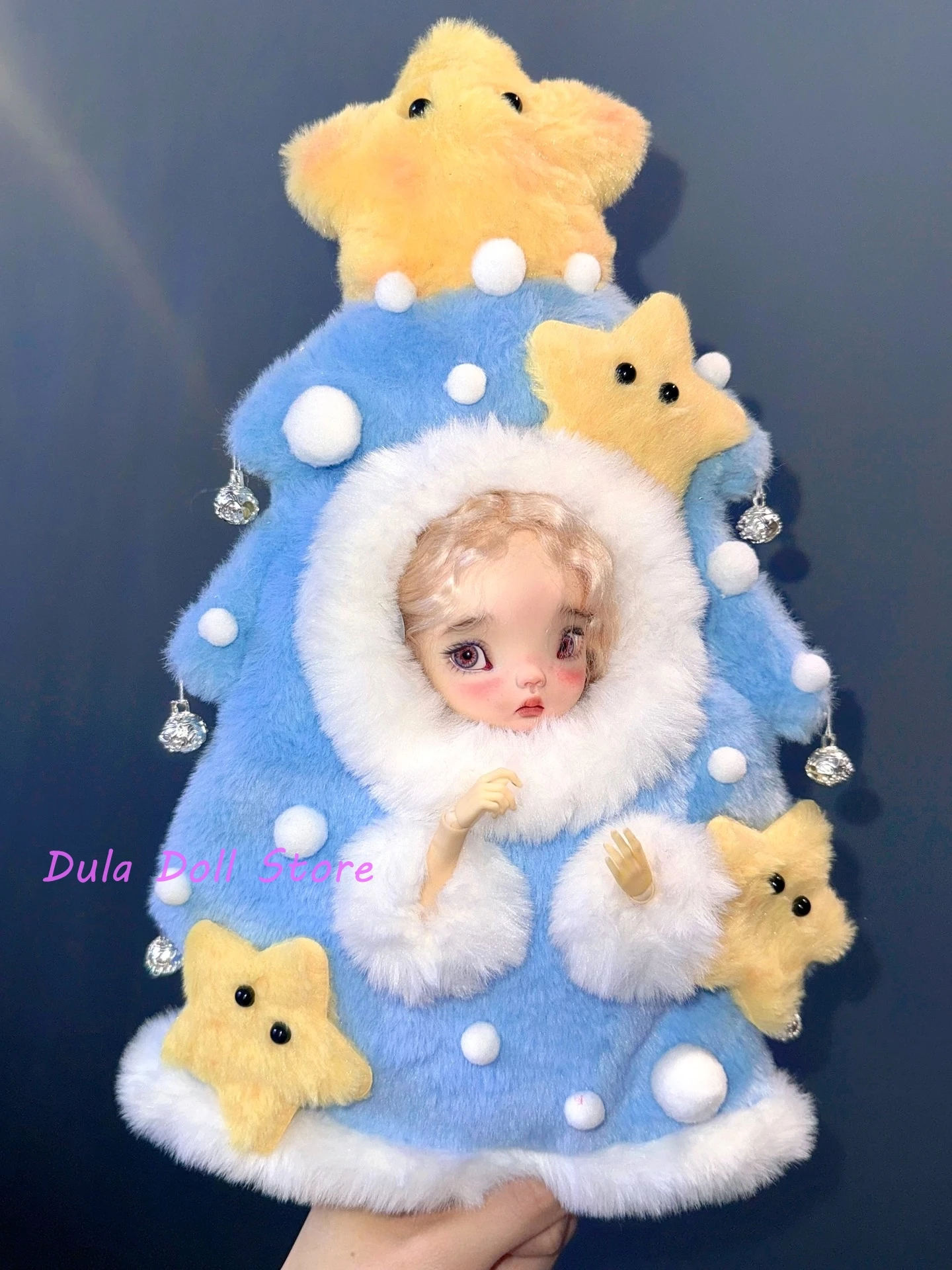 2026 Dula Doll Clothes for Blythe Qbaby ob24 ob22 Azone Licca ICY JerryB 1/6  Doll Blue Star Wishing Bell Tree Cover