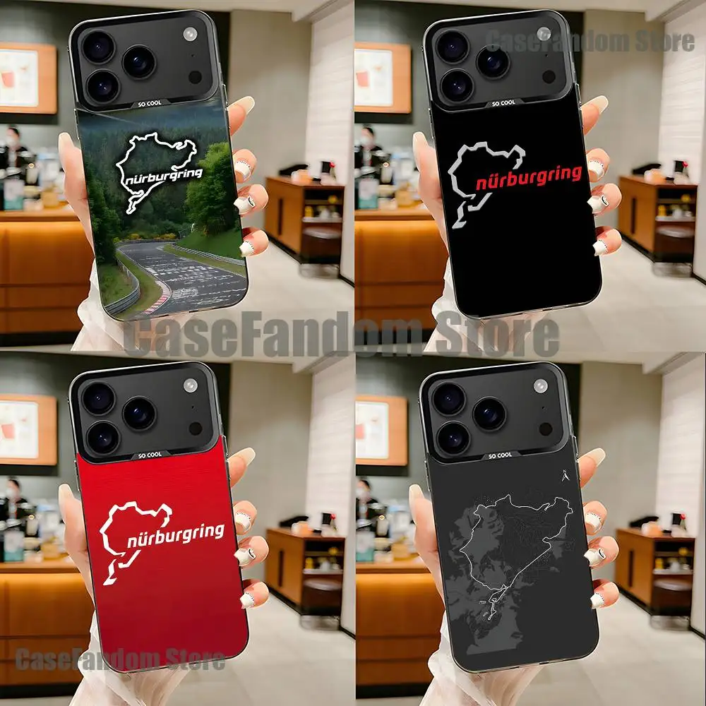 

Nurburgring Sport Car For Black Candy Matte Cover iPhone 17,16,15,14,13,12,11,Pro,MAX,Plus