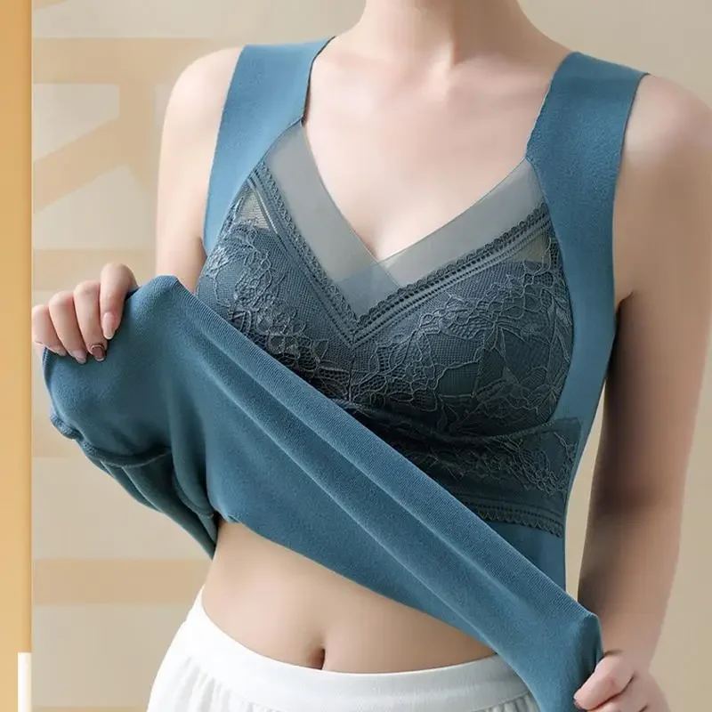 

Bras Woman Wireless Underwear Sleep Bralette One Piece Soild Color Brassiere Light and Thin No Wire Lace Seamless Vest Keep Warm