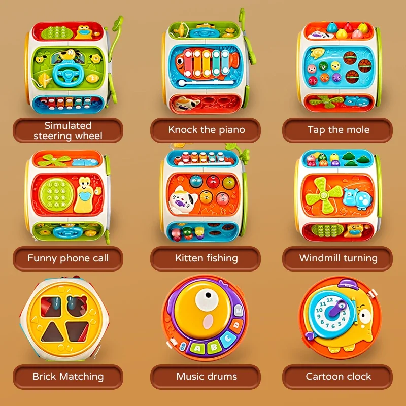 Jouet de téléphone portable pour bébé, haut-parleur de musique pour enfants, avec son et lumière, jouet de développement éducatif, cadeaux pour enfants de 12 mois