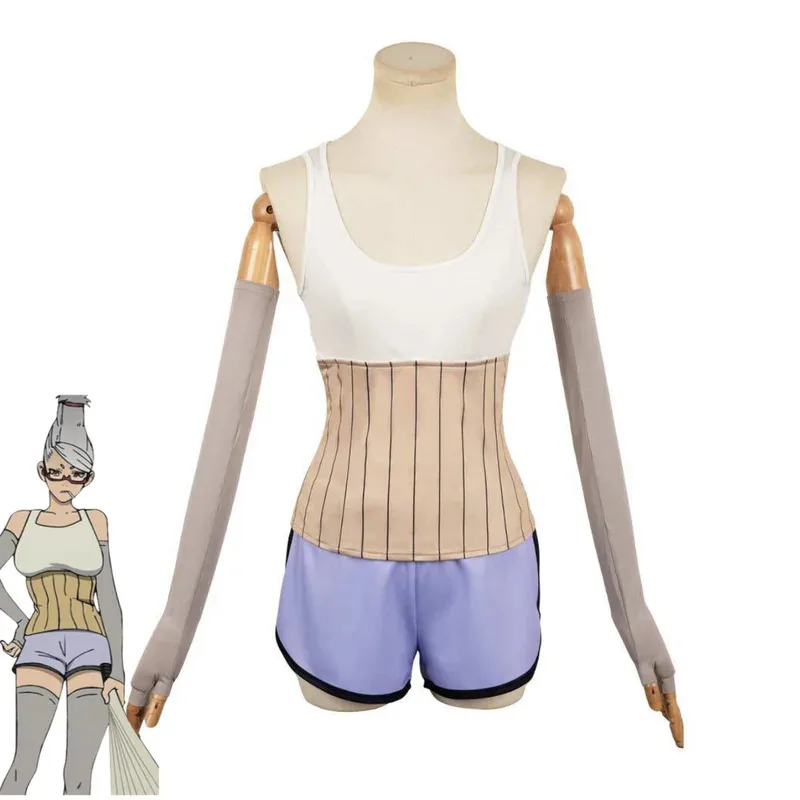 

Аниме Da Dan Ayase Seiko Косплей Костюм Dandadan Жилет Топ Шорты Спортивный Костюм Очки Парик Взрослый Женский Сексуальный Костюм на Хэллоуин; 2'a, 6.h