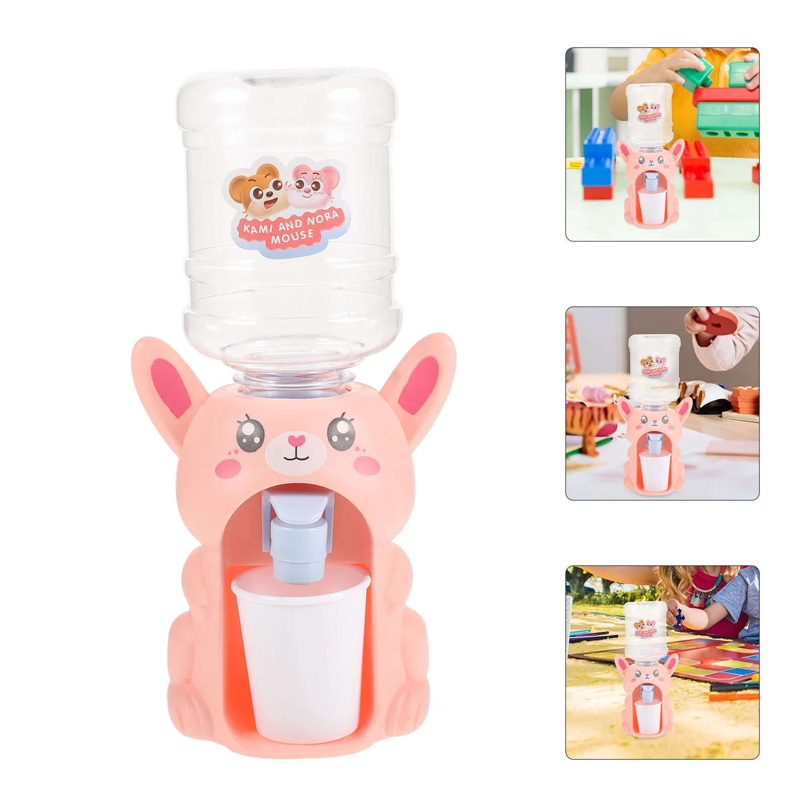 

Simulation Water Dispenser Children's Toys Kids Pretend Play Rabbit Cartoon Puzzle Furniture Drink Machine Abs Plastic