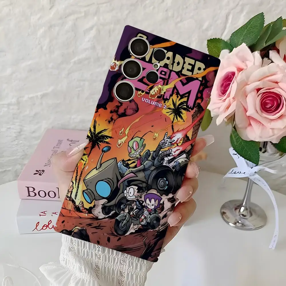 Invader Zim Phone Case For Samsung S25 Ultra S24 S22 Plus S21 S25Plus S24Ultra All Inclusive Glossy Cover