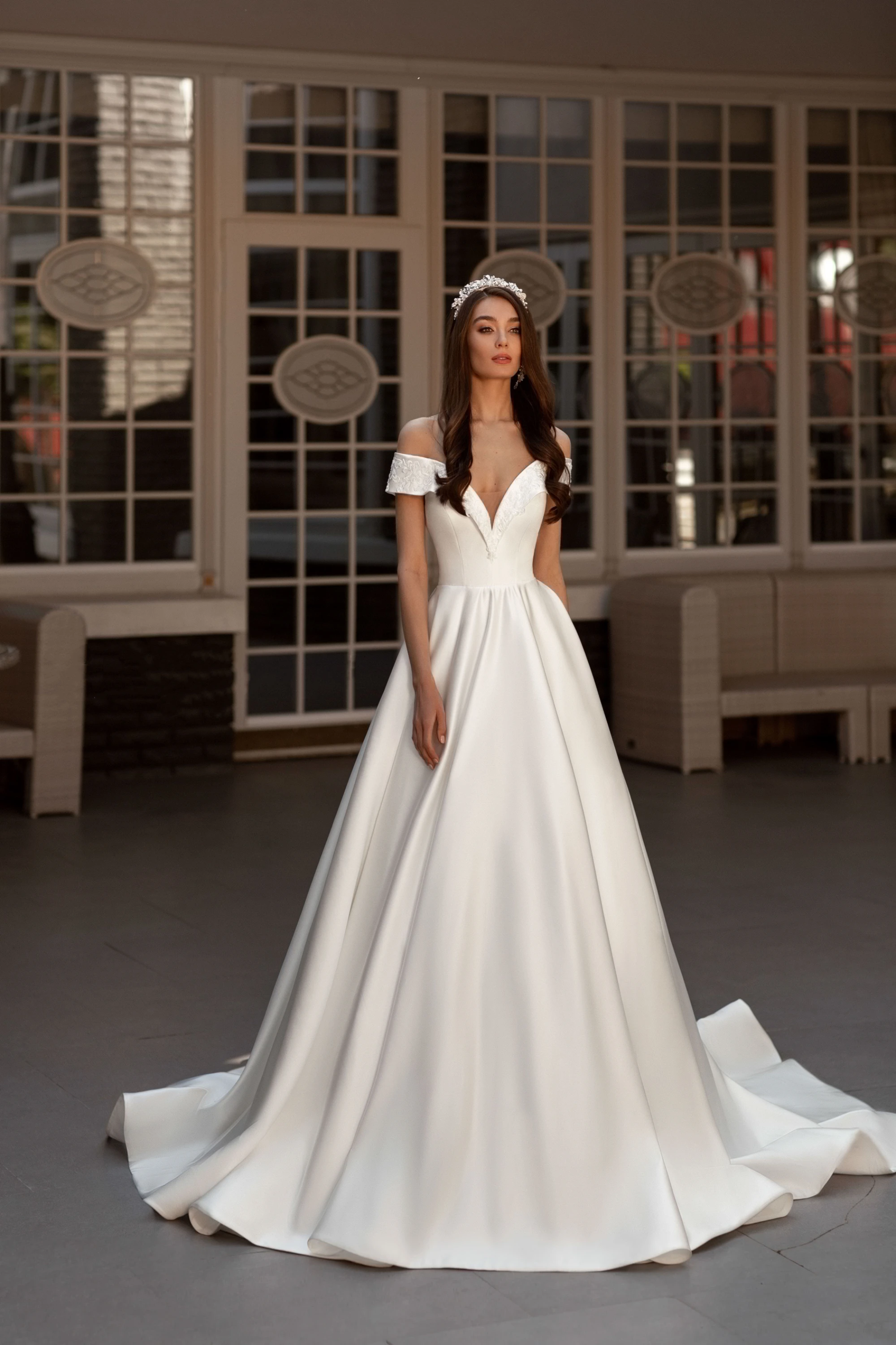 Simple Wedding Dresses Bridal For Women Lace Applique Sleeveless A-line Long Bride Dress vestidos de novia 2025 Satin Party Gown