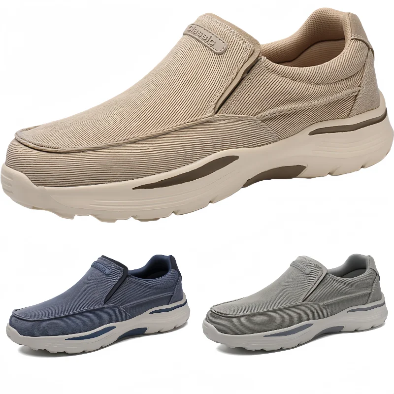 Men's Casual Shoes Canvas Breathable Loafers Men 2025 New Male Comfortable Outdoor Walking Shoes Classic Loafers Men Sneakers