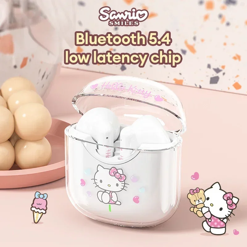 Sanrio Earbuds BL19 Hello Kitty Bluetooth 5.4 Earphones Cute Kuromi TWS Wireless Headphones Kawaii Cinnamoroll Noise Reduction