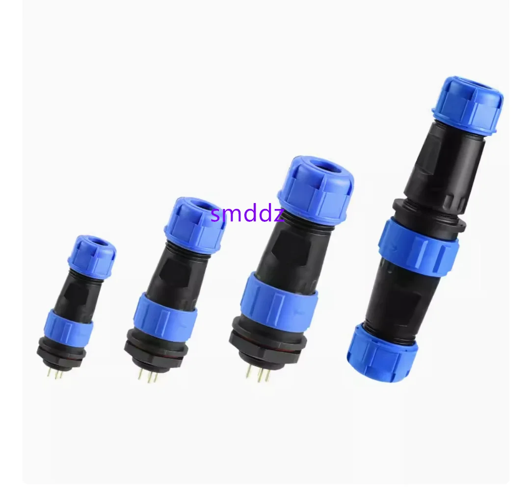 5pcs /  Waterproof aviation plug [docking type] complete set of male and female connectors sp16 connector 3-12 cores