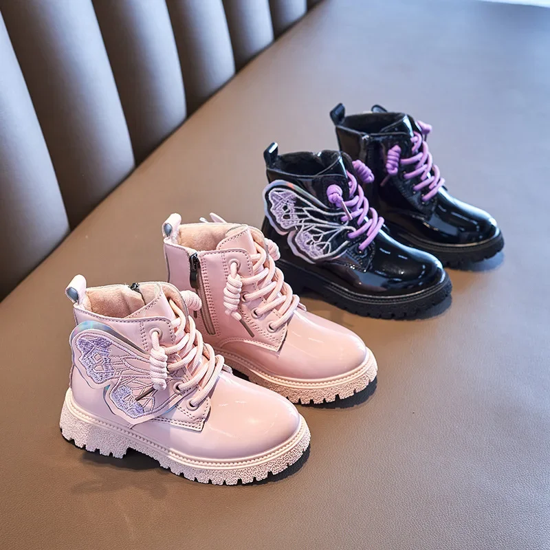2024 Winter New Children Short Boots for Girls Fashion Korean Style Soft Bottom Anti-slippery Keep Warm Casual Versatile Shoes