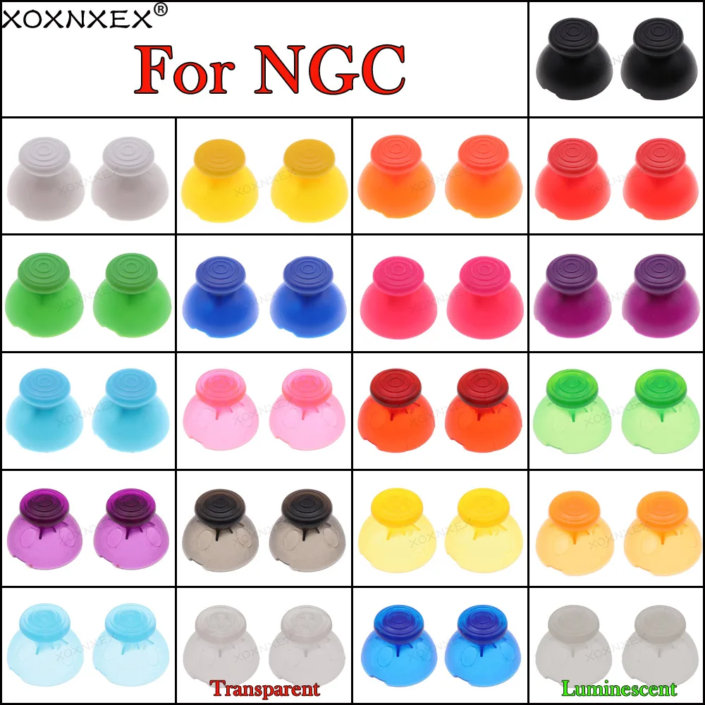 XOXNXEX 2PCS 21Color Replacement Analog Joystick Thumb Stick Cap for Nintend GameCube NGC GC Controller