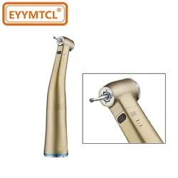 EYY Dental Low Speed Handpiece 1:1 1:5 Ratio Blue Red Rings Fiber Optic LED Inner Water Spray Contra Angle Dentist Air Turbine