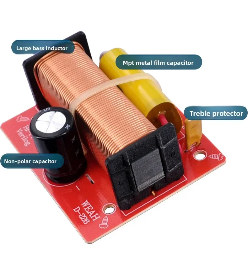 MW Audio 10 Stück 100W 2-Wege-HiFi-Lautsprecher-Frequenzweiche, Hoch-/Tiefpass-Teiler für Lautsprecher-Upgrade – Detail 5