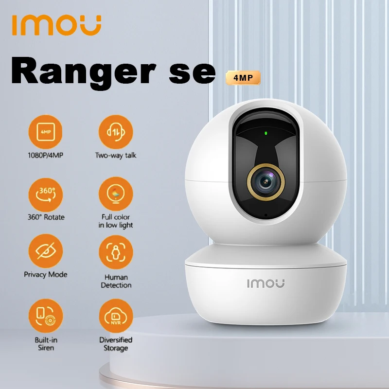 IMOU Ranger SE 4MP Full Color WIFI AI Human Detect Camera Security Surveillance Wireless IP CCTV Indoor 4X Digital Zoom Camera