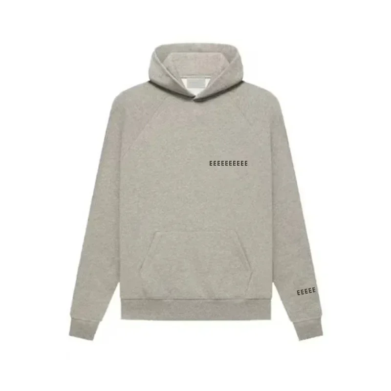 FW21 العلامة التجارية الفاخرة الخريف الشتاء هوديي مع صفين من الشعارات الحروف على الصدر أعلى جودة عالية الشارع سوبر كبير هوديي مجموعة