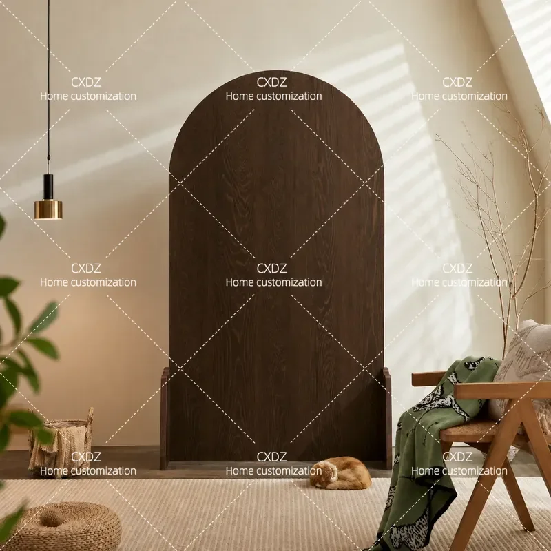 Medieval Round Hole Screen Hollow Partition Background Wall Modern Simple Shielding Foldable Mobile Home Partition