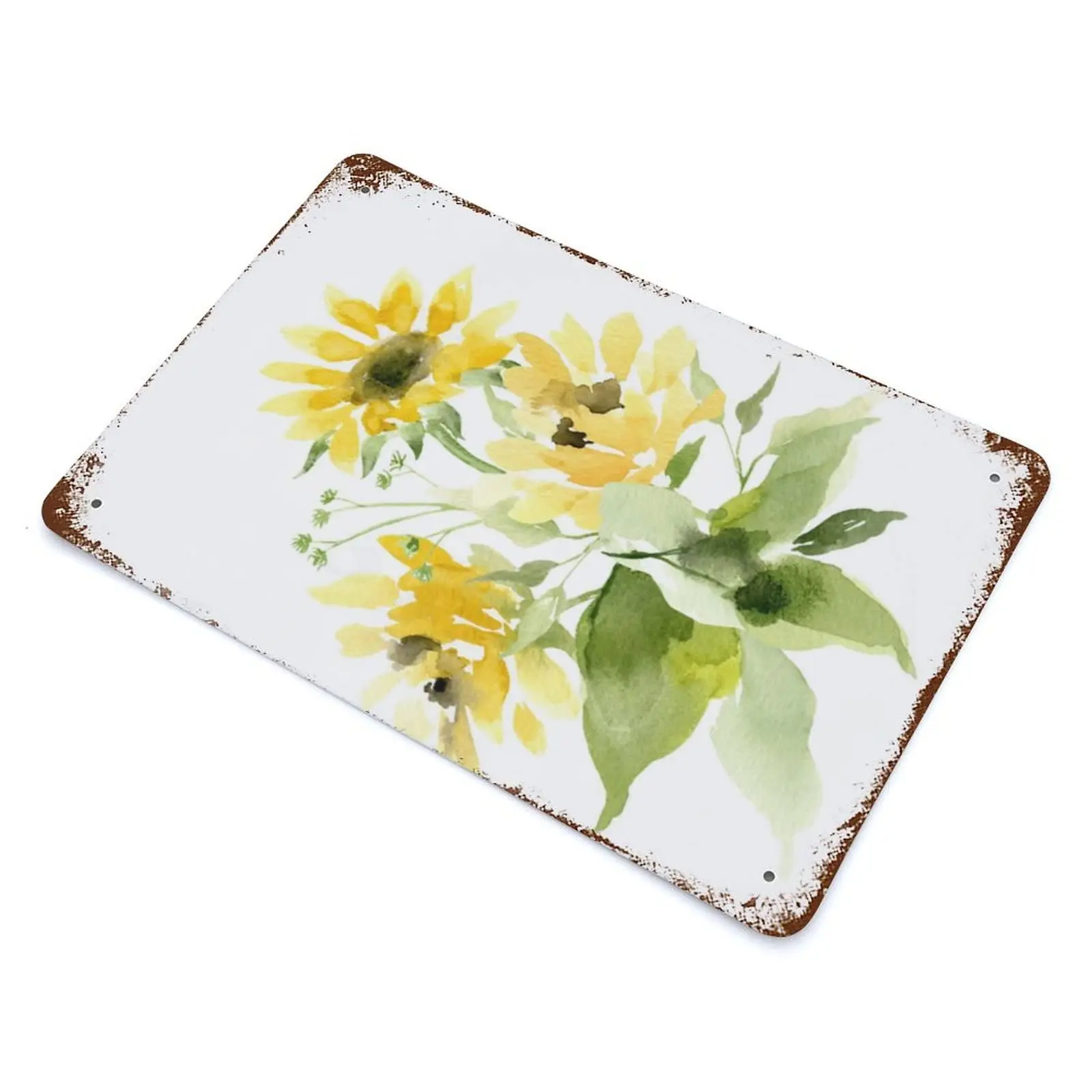 Habilboi Retro Sunflower Metal Tin Sign Wall Decor Vintage Sunflower Tin Sign for Summer tin Sign Home Living Room Kitchen Garde