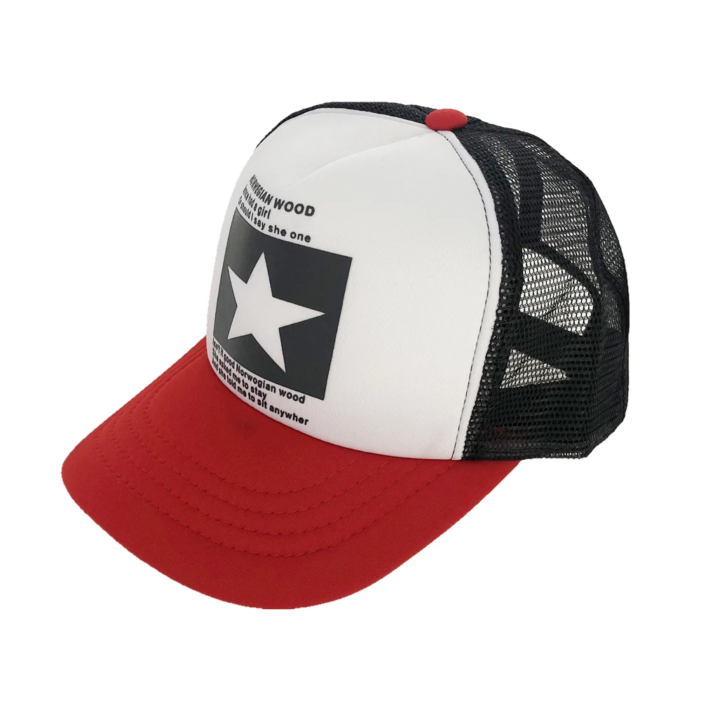 XaYbZc Fashion Five Star Pattern Baseball Cap Women Outdoor  Breathable Men  Summer Mesh Hat Snapback Gorras image 5