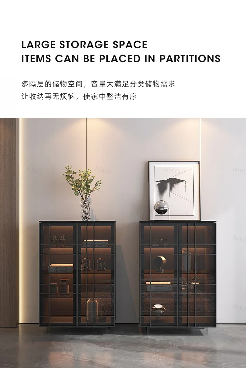 

Light Luxury High-Grade Sideboard Wall Tall Wine Cabinet Storage Living Room Storage Cabinet Tea Cabinet Curio