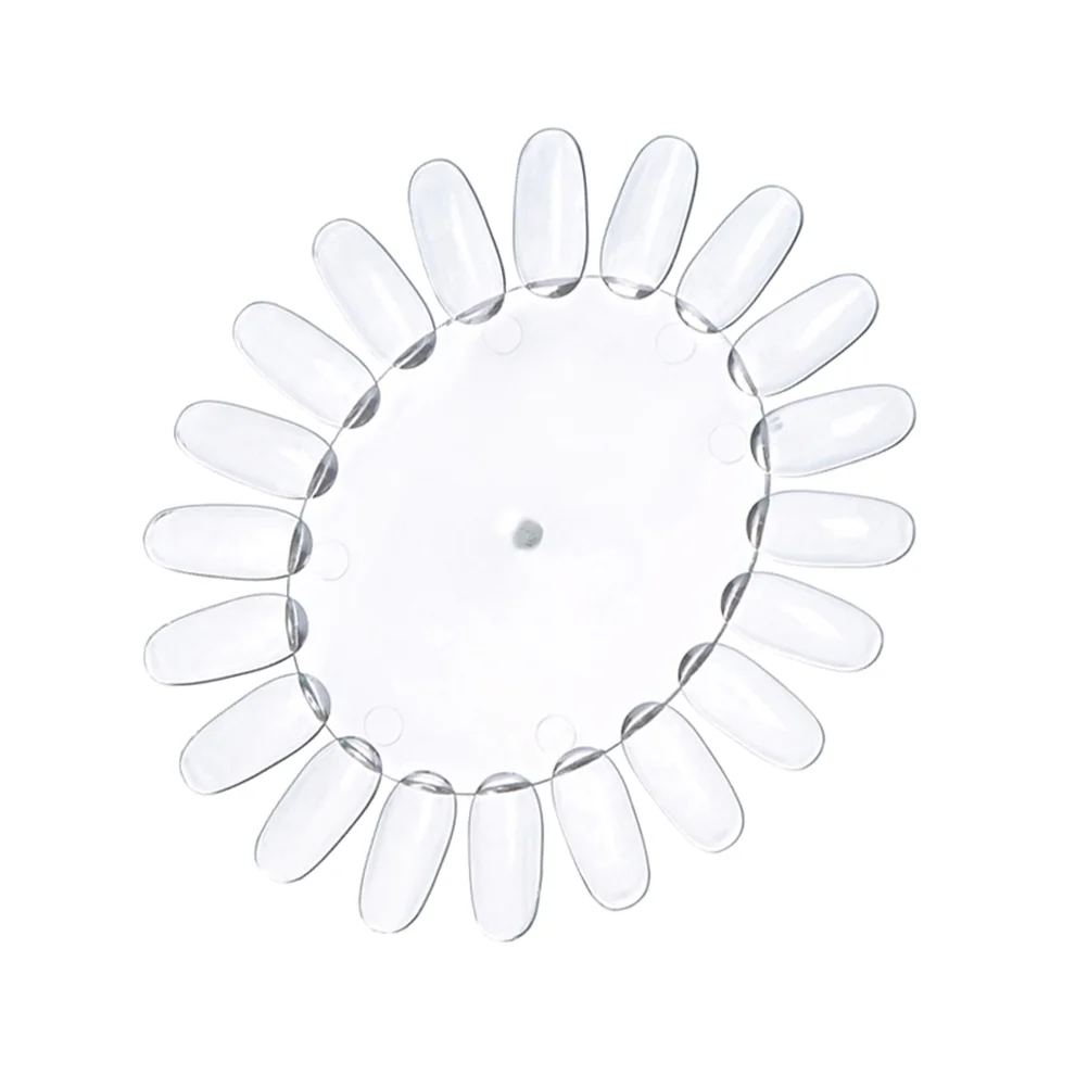 

10pcs Sunflower Shaped Transparent Acrylic False Nail Board Nail Tips Nail Polish Display Board Polish Display Practice Wheel