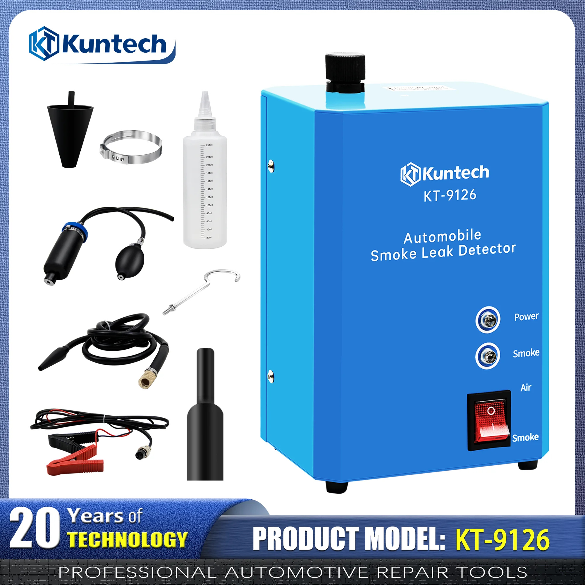 Alat Diagnostik Detektor Kebocoran Asap Mobil 12V EVAP dengan Pompa Udara Terintegrasi untuk Kebocoran Pipa Bahan Bakar dan Oli