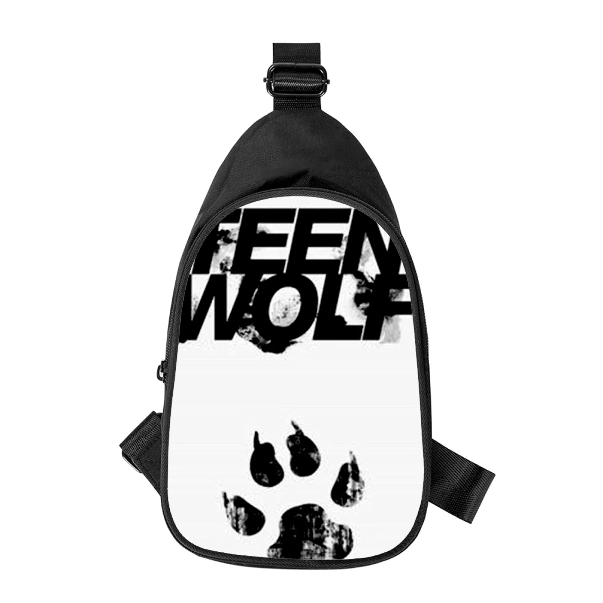 Teen Wolf 3D Print Cross Peito Bag para Homens e Mulheres, Bolsa de Ombro, Bolsa de Cintura, Marido, Escola, Masculino, Novo, Diagonalmente