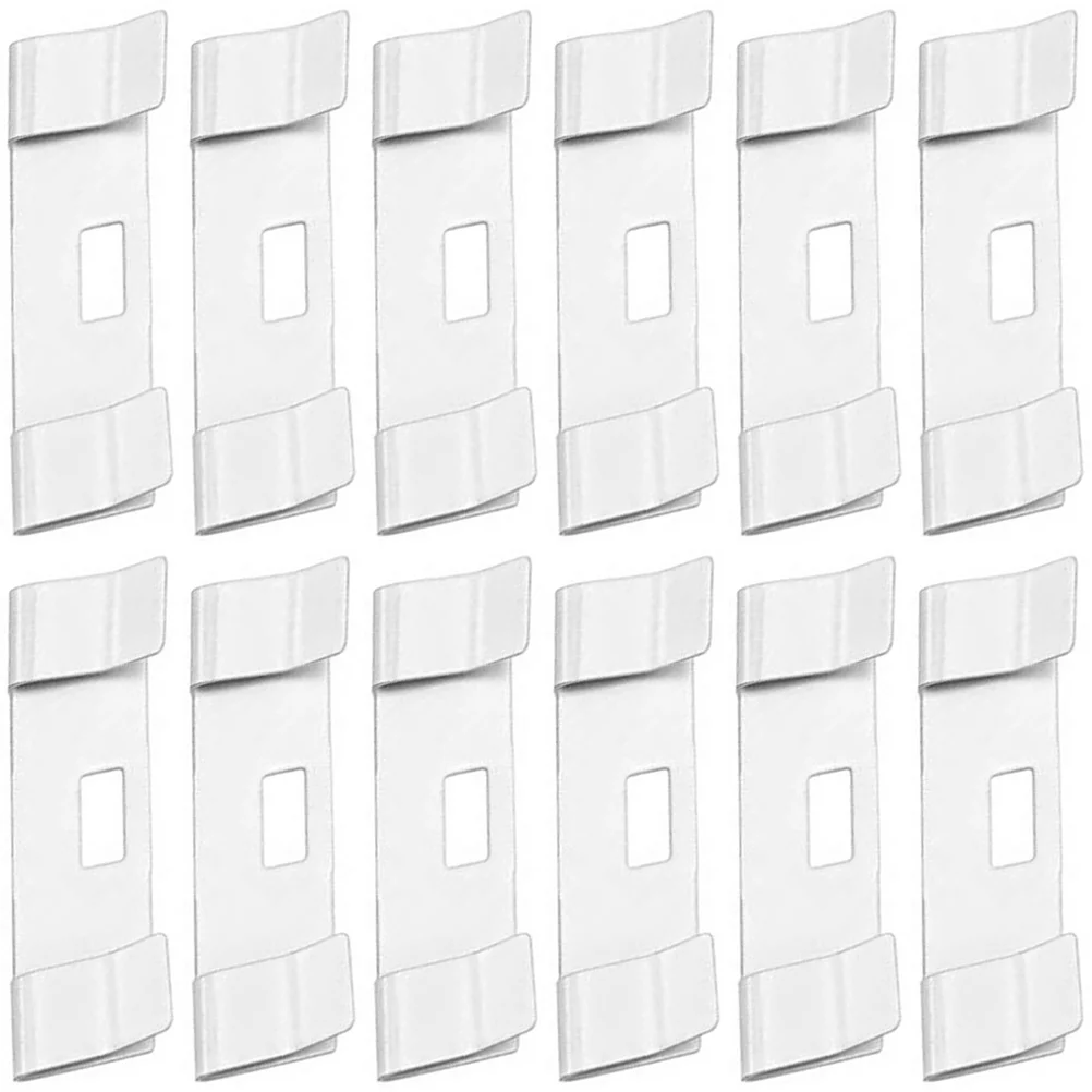 

12pcs White Metal Curtain Accessories Vertical Blind Repair Clips Tabs Easy Install Blinds Replacement Parts