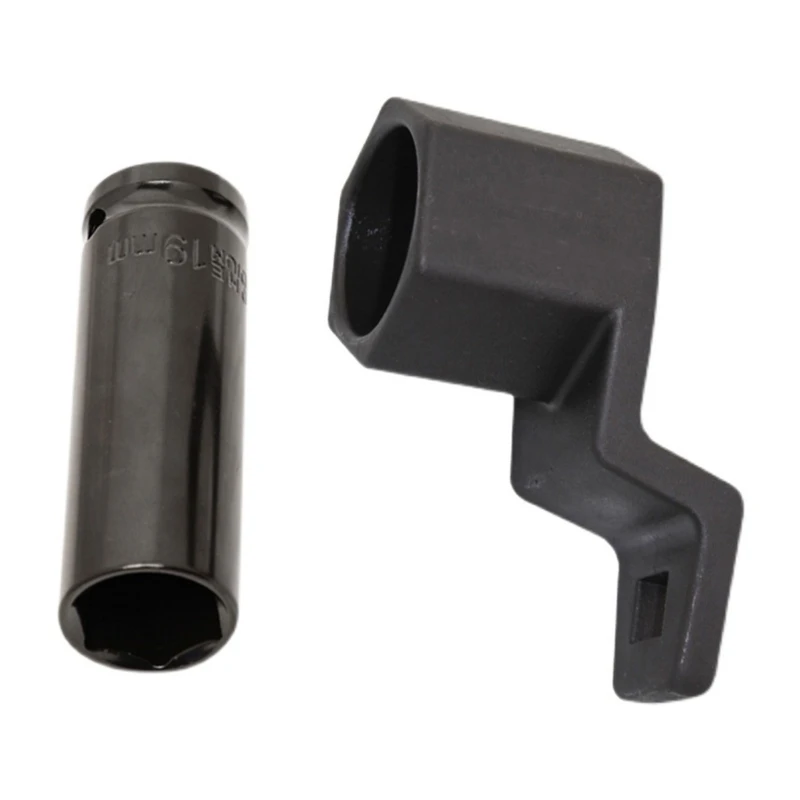 M76E 19 mm tiefer Steckschlüssel- und 50 mm Riemenscheibenschlüssel-Werkzeugsatz, 2-teiliges Reparaturset aus Stahl für – Detail 1