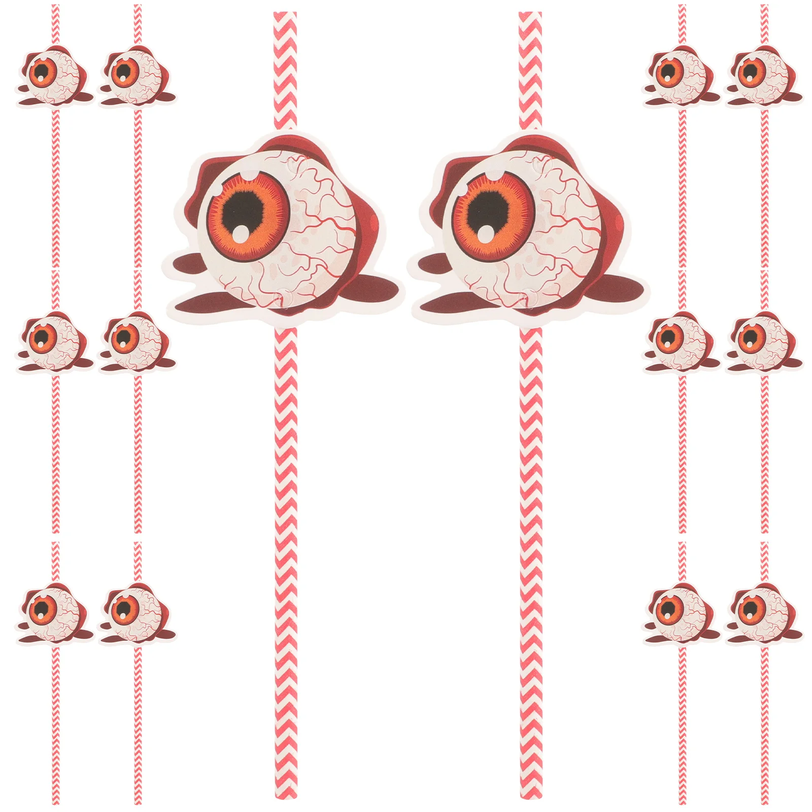 24 قطعة من شفاطات الورق العنكبوتية لحفلات الهالوين، أدوات شرب المشروبات، شفاطات العصير، لوازم الهالوين، زينة للحفلات