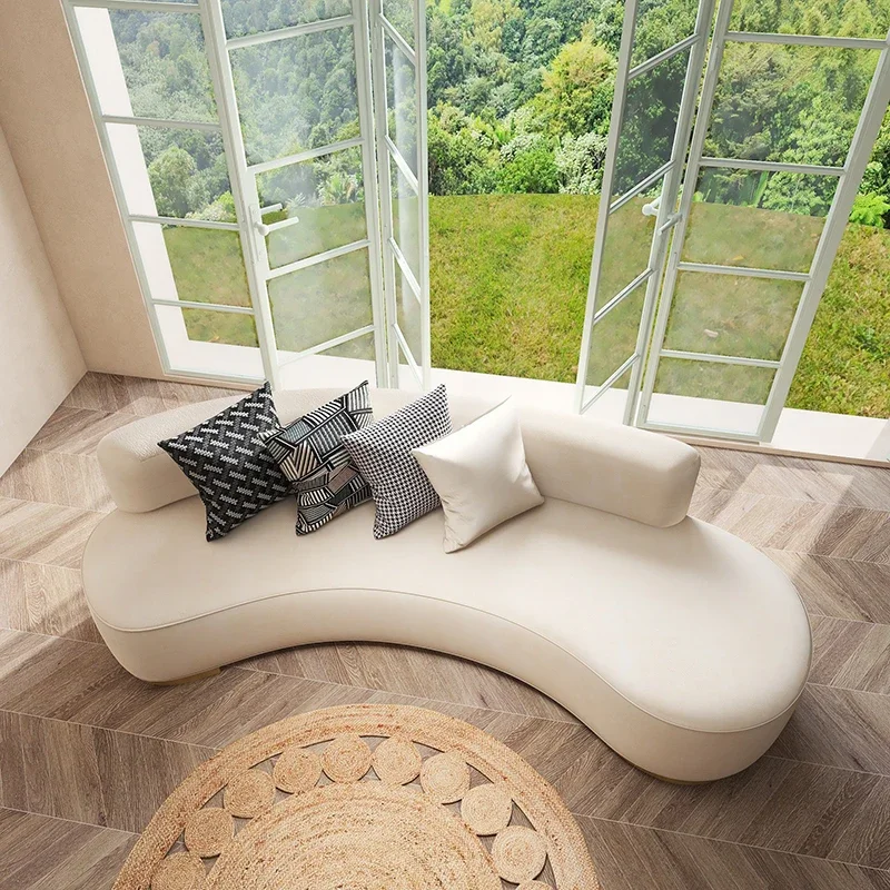 Modern Beauty Salon Furniture Waiting Chairs Fabric Living Room Sofa Set for Waiting Area
