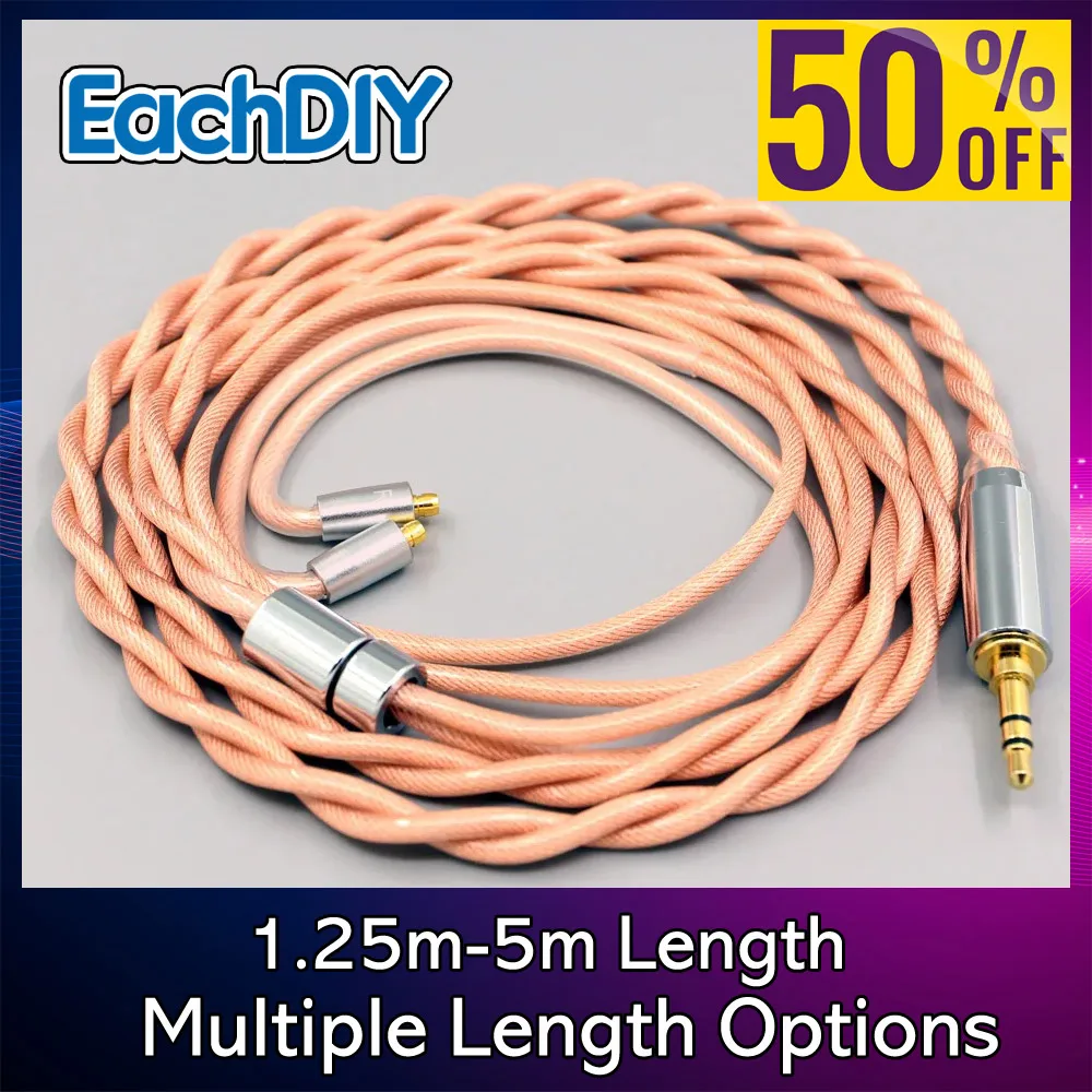 Тип6 756-жильный экранирующий кабель для наушников для Acoustune HS 1695Ti 1655CU 1695Ti 1670SS 2-жильный 2,8 мм 7n Litz OCC 7981