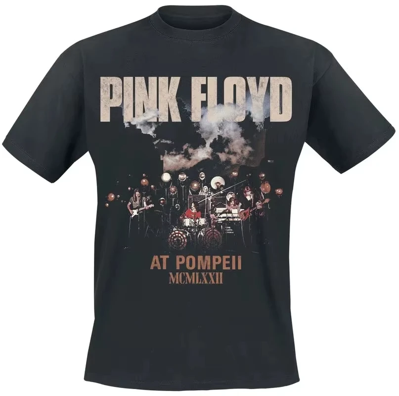 Live At Pompeii Pink Floyd Band T-Shirt Baumwolle Grafik-T-Shirt Herren Damen Sommer Streetwear