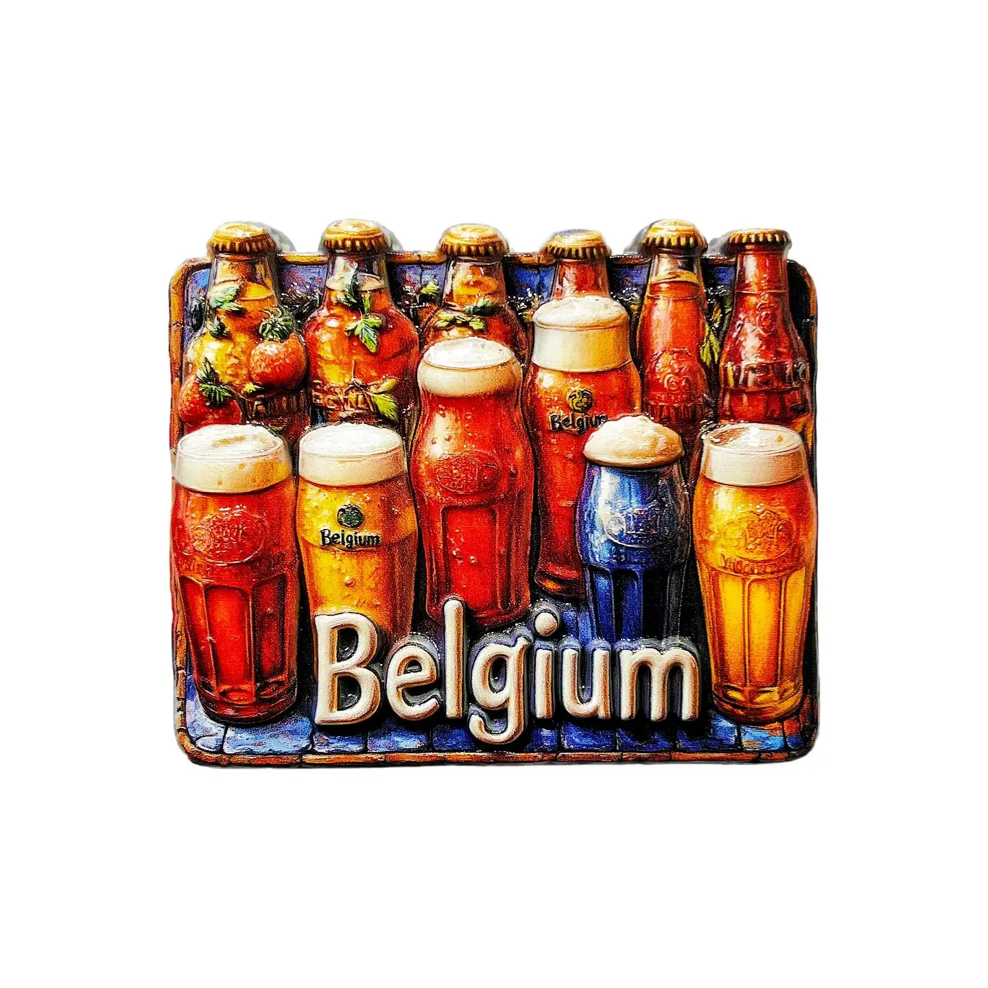 Belgian Creative Resin High-Quality Specialty Craft Beer Decorations, Travel Souvenirs, Message Magnets, Refrigerator Magnets