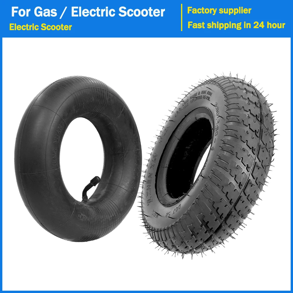 2.80/2.50-4 Inner Tube and Off-road Tire for Gas / Electric Scooter ATV Elderly Mobility 9 Inch Tire E Scooters Wheelchair Parts