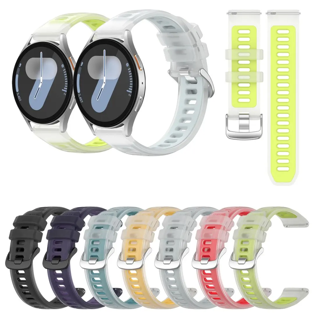 

20 22 мм желейный силиконовый сменный ремешок для Samsung Galaxy Watch Active 2 Watch 3 4 5Pro 6 7 FE 40 44 41 45 42 46 43 47 S3