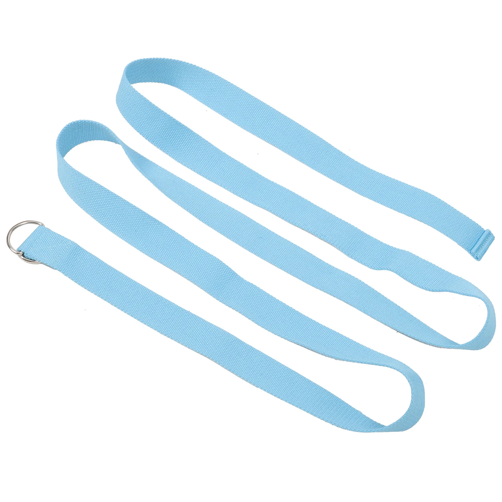 

White Yoga Resistance Band Stretching Strap for Women Inelastic Exercise Belt Compact Reusable Pull Strap for Flexibility