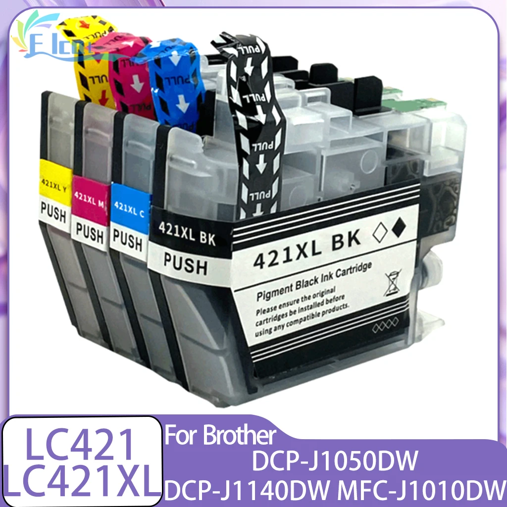 

LC421XL LC421 картридж для Brother LC421XL 431, совместимый с принтером Brother DCP-J1050DW MFC-J1010DW DCP-J1140DW