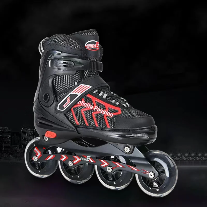 Adjustable Inline Roller Skate Shoes Professional Flashing Sliding Sneaker Outdoor Racing Speed Skating Four-wheel Sneakers Gift