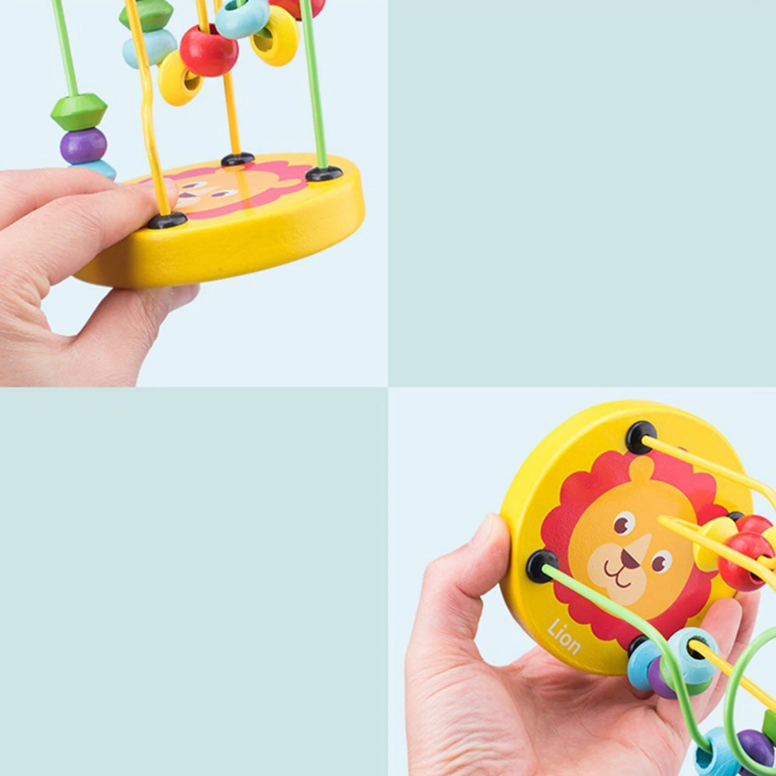 Wooden Animal Roller Coaster Educational Toy Activity Toy Developmental Toy for Ages 3+ Toddlers