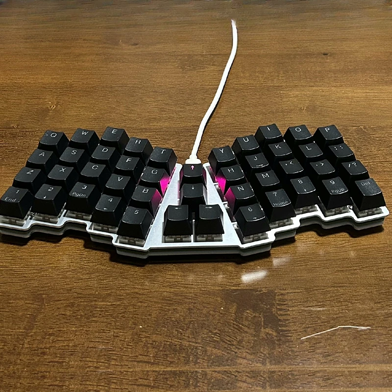 Atreus Style Mechanical Keyboard 44-key Layout Hot Plug Wired Ergonomics RGB Backlit VIA Key Change Custom Mechanical Keyboards