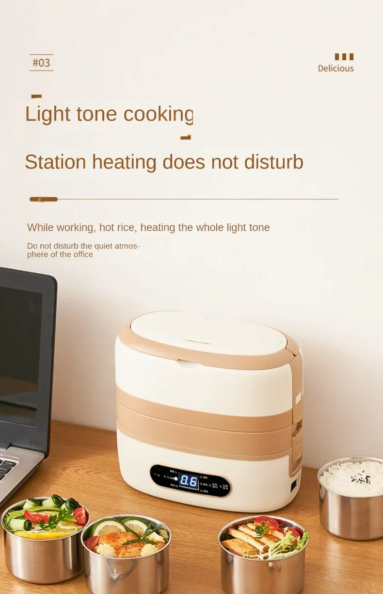 Kitchen appliances Smart electric lunch box Stainless steel food warming box Food heater Electric lunch box