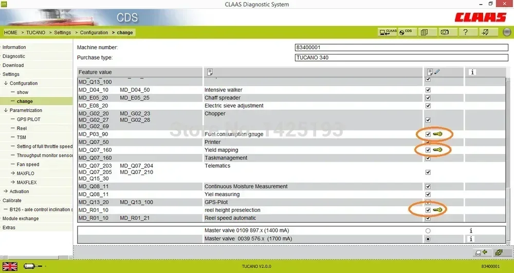 TruckEPC3 لمجموعة تشخيص Claas (4 CAN، Wi-Fi)