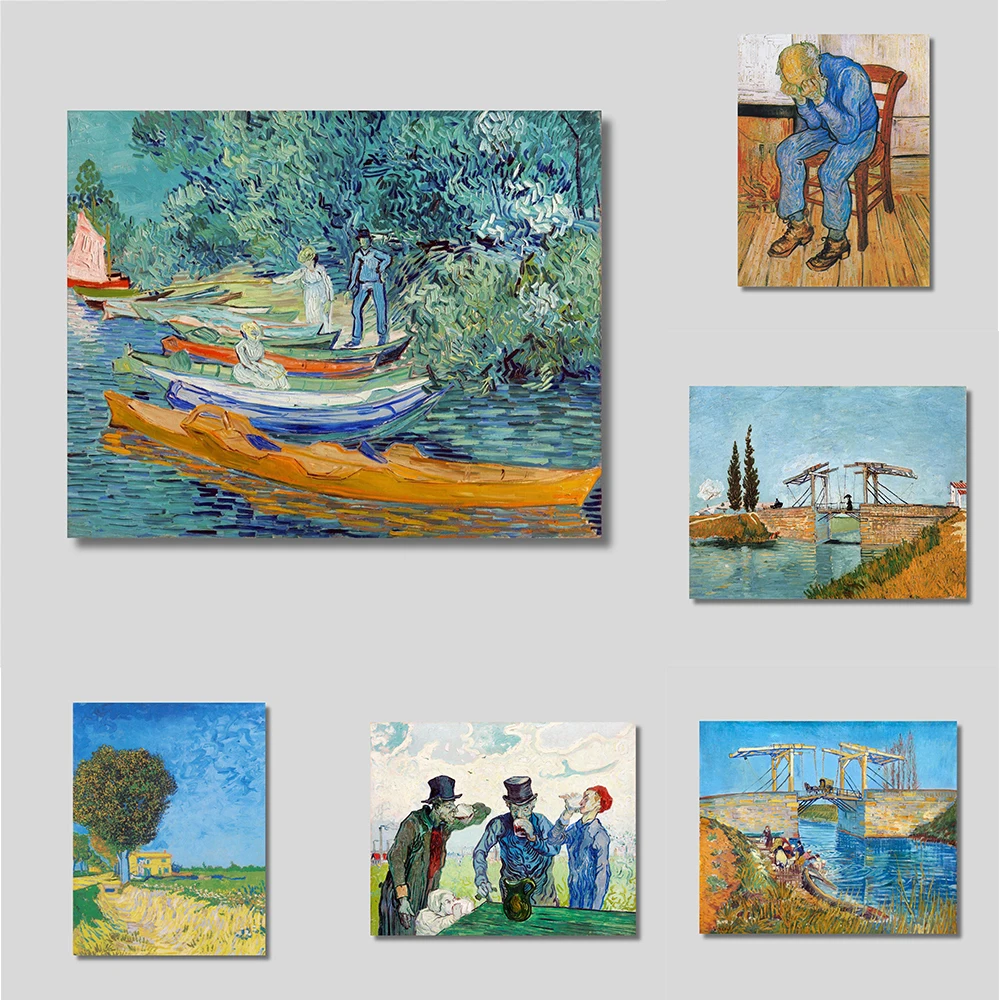 Vincent van Gogh Sorrowing Old Man At Eternity's Gate Prints Canvas Painting Art Print A Lane near Arles Canvas Poster Decor