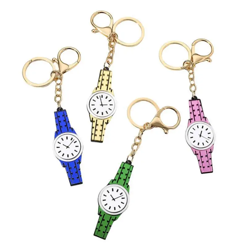 New Watch Keychain Pendant Acrylic Couple Watch Car Keychain Bag Pendant Gift
